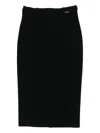 Elisabetta Franchi Back-detail Midi Pencil Skirt In Black