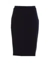 Elisabetta Franchi Longuette Skirt With Bow Detail And Back Split