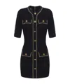 Elisabetta Franchi Viscose Mini Dress With Chain In Black