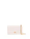 Elisabetta Franchi Groumette-chain Shoulder Bag In Beige