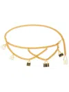 Elisabetta Franchi Bag-charm Chain Belt In Gold