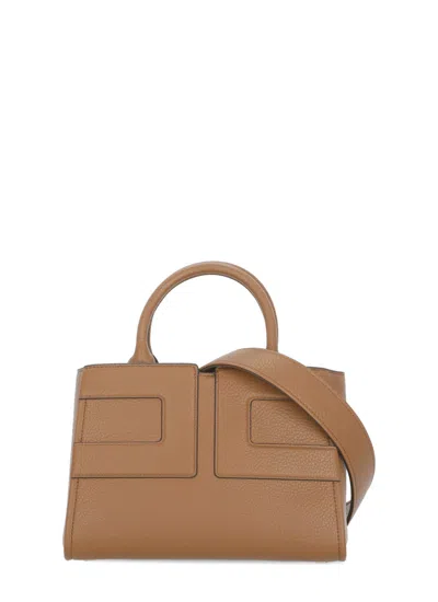 Elisabetta Franchi Bag With Logo In Brown