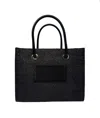 Elisabetta Franchi Black Tote Rafia Bag