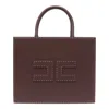 Elisabetta Franchi Logo-patch Stitched Tote Bag In Neutral