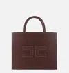 Elisabetta Franchi Logo-patch Stitched Tote Bag In Neutral