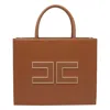 Elisabetta Franchi Borsa Tote Piccola Con Logo Marrone