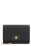 Elisabetta Franchi Faux Leather Shoulder Bag In Black