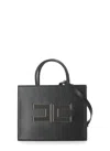 Elisabetta Franchi Rectangular Structured Shoulder Bag In Black