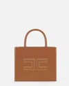 Elisabetta Franchi Borsa Tote Piccola Con Logo Marrone In Brown