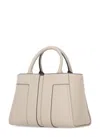 Elisabetta Franchi Structured Textured Tote Bag With Removable Strap In Grey