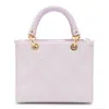 Elisabetta Franchi Jacquard Fabric Tote In Pink