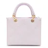 Elisabetta Franchi Jacquard Fabric Tote In Pink