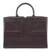 Elisabetta Franchi Leather Textured Shoulder Bag With 2 Handles In Red