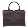 Elisabetta Franchi Leather Textured Shoulder Bag With 2 Handles In Red