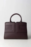 Elisabetta Franchi Leather Textured Shoulder Bag With 2 Handles In Red