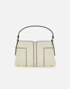 Elisabetta Franchi Single Handle Shoulder Bag In White