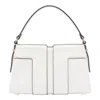 Elisabetta Franchi Single Handle Shoulder Bag In White
