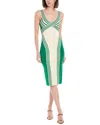 Elisabetta Franchi Bandage Sheath Dress In Green
