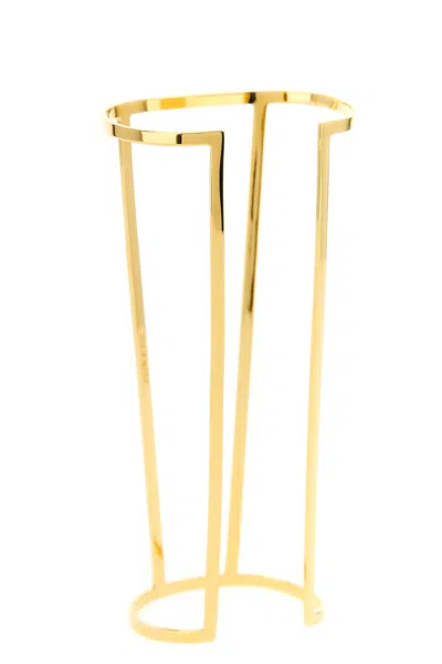 Elisabetta Franchi Cut-out Metal Bangle In Gold