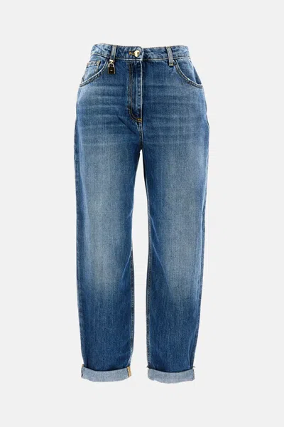 Elisabetta Franchi Straight-leg Cotton Jeans In Blue