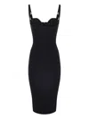 Elisabetta Franchi Bead-embellished Crêpe Midi Dress In Black