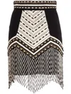 Elisabetta Franchi Bead-embellished Miniskirt In Black