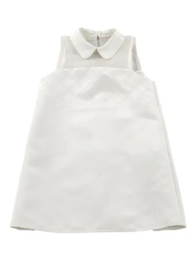 Elisabetta Franchi Kids' Beaded Dress In White