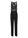 Elisabetta Franchi Refined Wide-leg Jumpsuit With Sophisticated Silhouette In Black