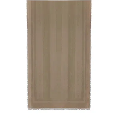 Elisabetta Franchi Beige Scarf In Brown