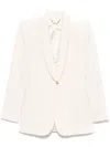 Elisabetta Franchi Cream-colored Blazer With A Golden Button