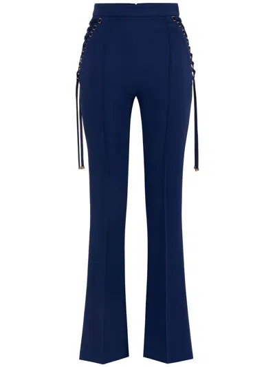 Elisabetta Franchi Bell-bottom Trousers In Blue