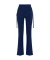 Elisabetta Franchi Bell-bottom Trousers In Blue