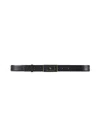 Elisabetta Franchi Black Leather Belt With Logo Plaque In Black