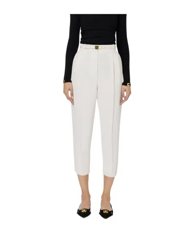 Elisabetta Franchi Belt-loop Casual Pants In White