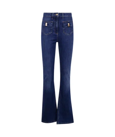 Elisabetta Franchi Belt-loop Jeans In Blue