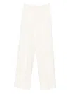 Elisabetta Franchi Wool Pants In Neutral
