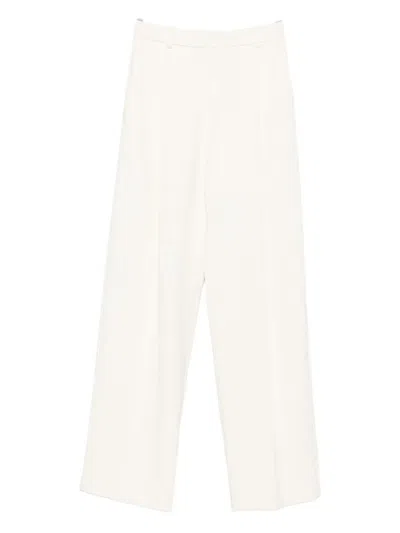 ELISABETTA FRANCHI BELT-LOOPS PLEATED TROUSERS