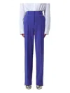 Elisabetta Franchi Logo Charm Straight Leg Pants In Blue