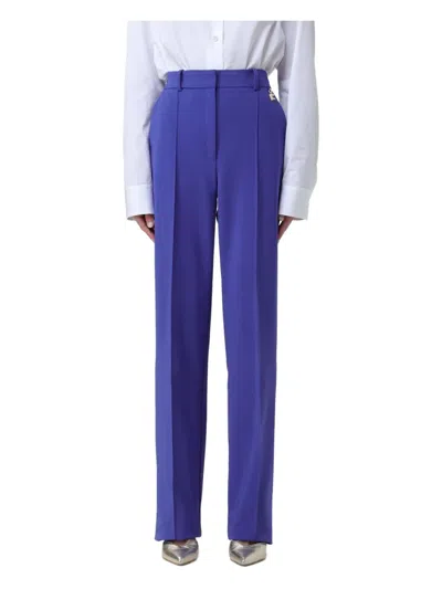 ELISABETTA FRANCHI BELT-LOOPS TROUSERS