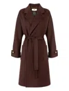 Elisabetta Franchi Belted Coat In Brown
