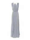 Elisabetta Franchi Lurex-detail Gown In Silver