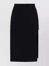 Elisabetta Franchi Black Asymmetric Midi Skirt