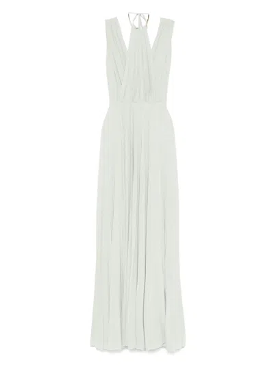 Elisabetta Franchi Belted Jersey Maxi Dress In Green