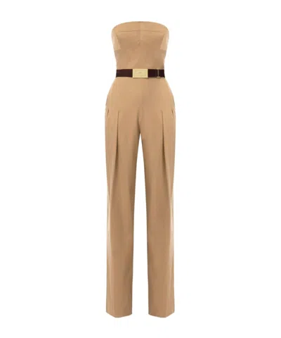 ELISABETTA FRANCHI ELISABETTA FRANCHI CROSSOVER LACED JUMPSUIT