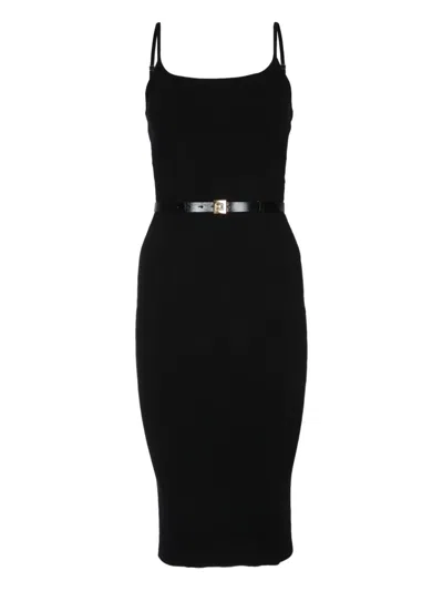 ELISABETTA FRANCHI BELTED KNIT DRESS