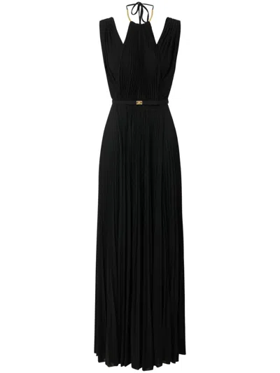ELISABETTA FRANCHI BELTED LUREX GOWN