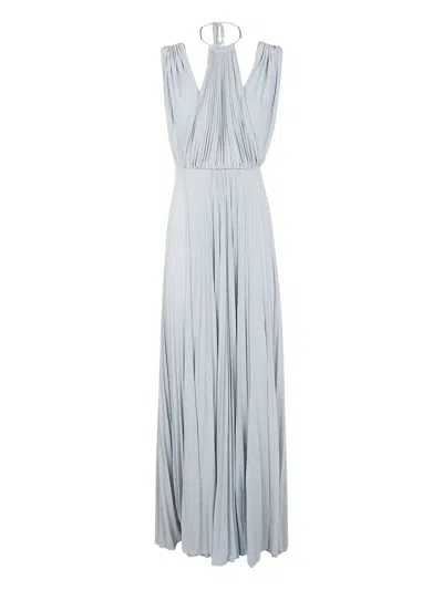 Elisabetta Franchi Belted Lurex Maxi Dress