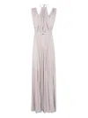 Elisabetta Franchi Red Carpet Dress Made Of Lurex Jersey Fabric With Belt