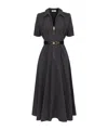 Elisabetta Franchi Belted Midi Dress In Black