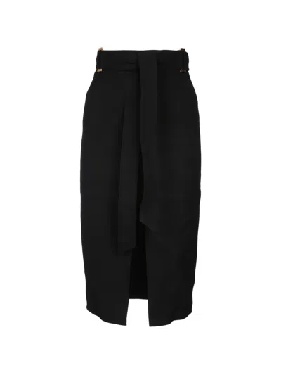 Elisabetta Franchi Belted Pencil Skirt In Black